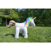 INTERNATIONAL LEISURE Multi/White Plastic Inflatable Unicorn Sprinkler 14001
